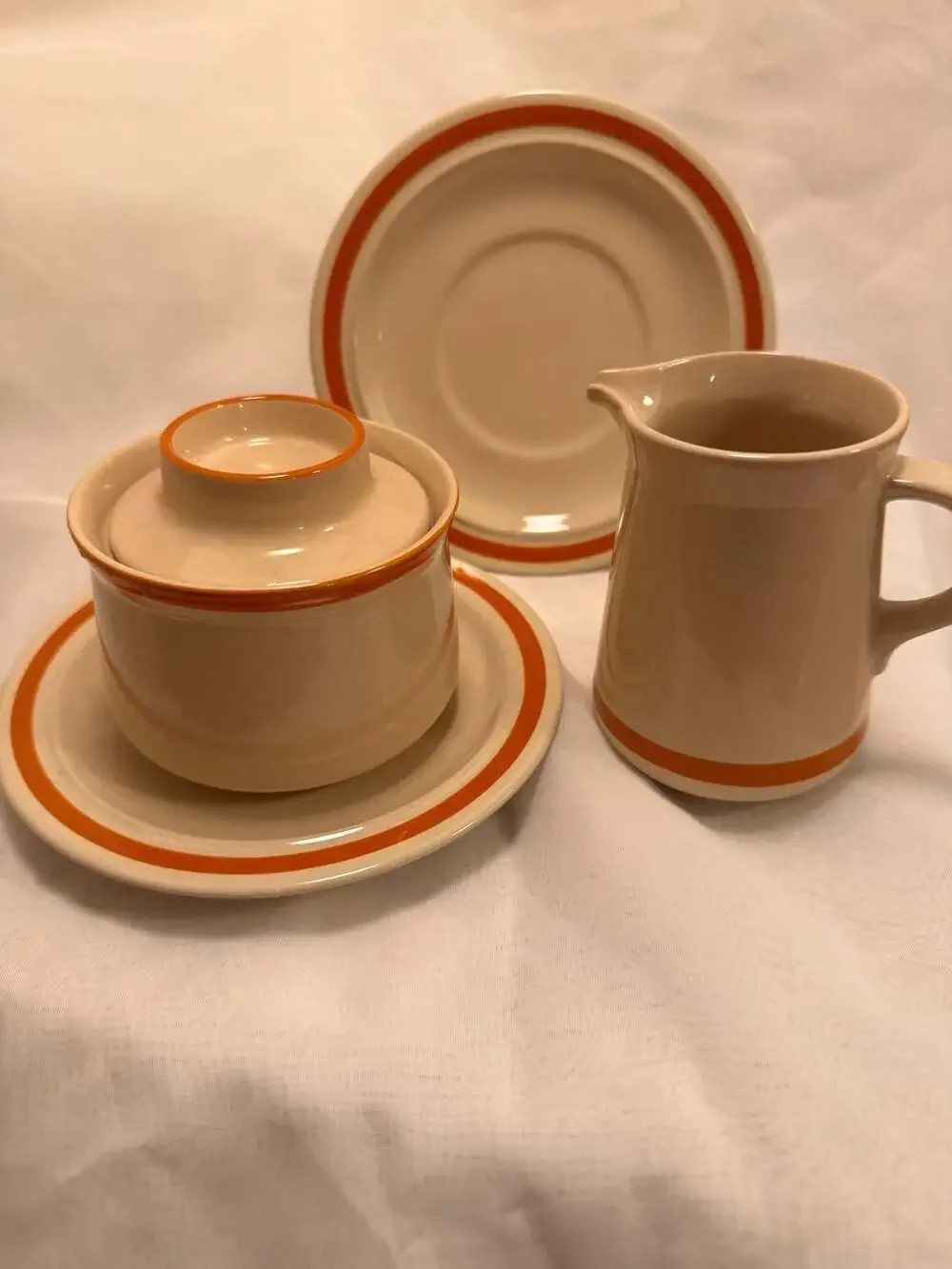 Vintage JI Stonecrest Andre Ponché Sugar Bowl and Creamer Set